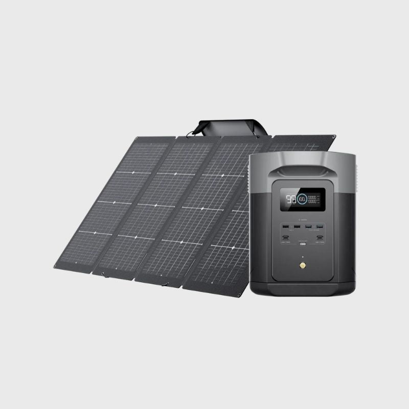DELTA 2 Max (1900) Portable Power Station for Solar Generator (Bi-facial PV220W) and (Single-facial PV220W)