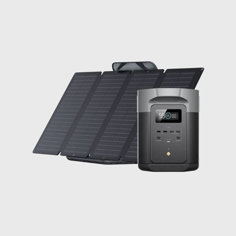 DELTA 2 Max (1900) Power Station Solar Generator (Single-facial PV160W)