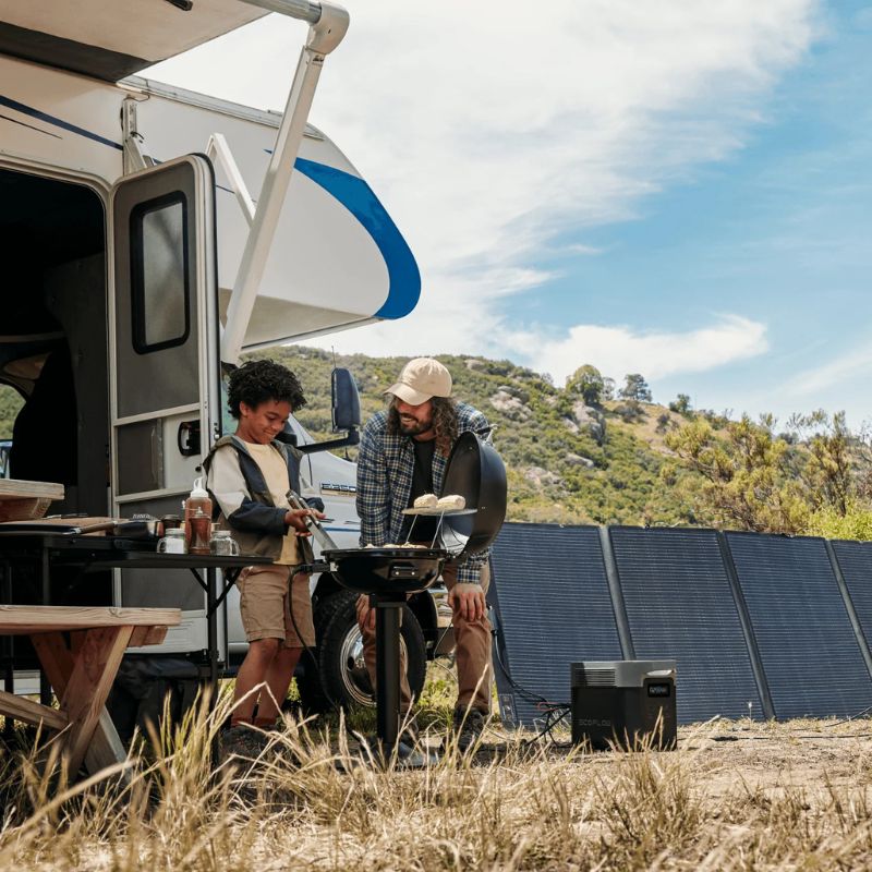 DELTA 2 Max (1900) Power Station outdoor activities with solar panel