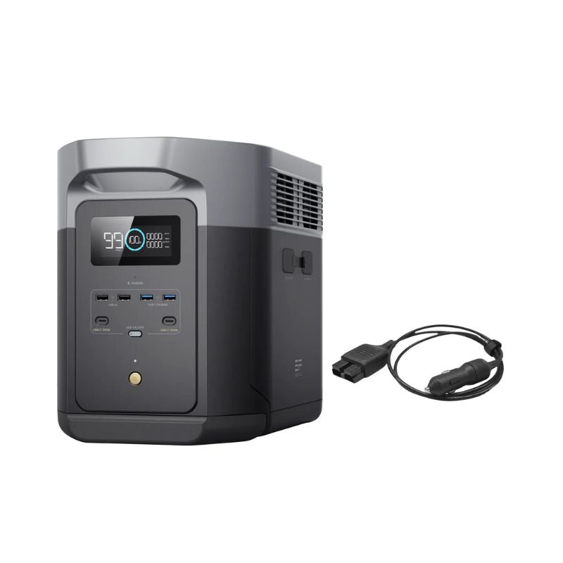 DELTA 2 Max (1900) Power Station + EcoFlow Anderson to Cigarrate cable