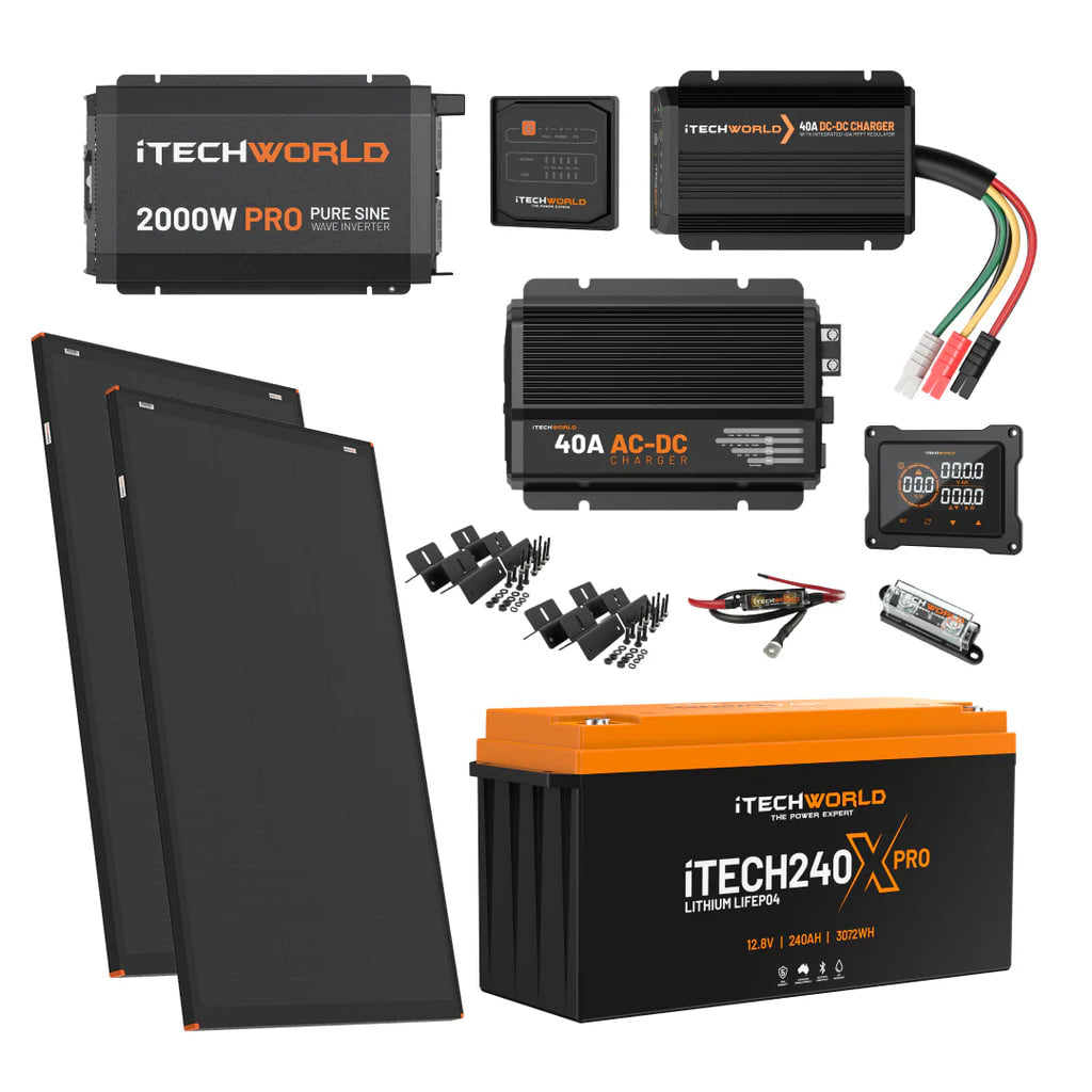 iTechworld Essential Lithium Caravan Kit 240Ah