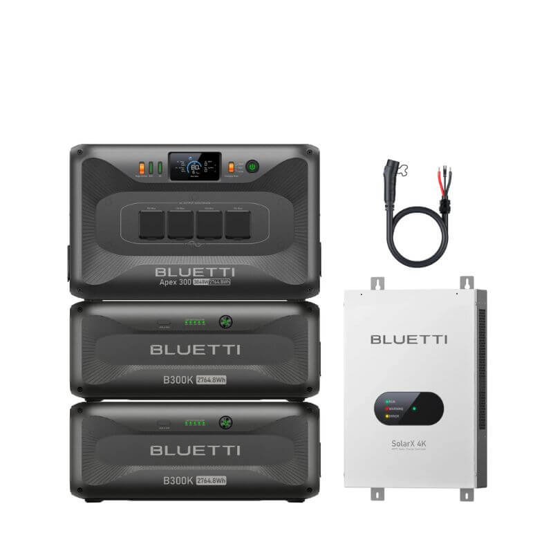 BLUETTI Apex 300 + 2B300K Expansion Batteries + SolarX 4K Charge Controller  Home Battery Backup main image