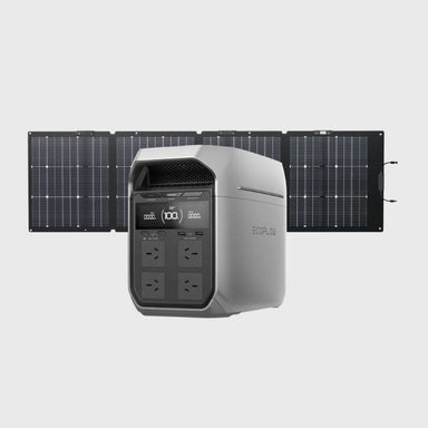 DELTA 3 Plus Solar Generator (PV 220W) SP Bi-facial front view