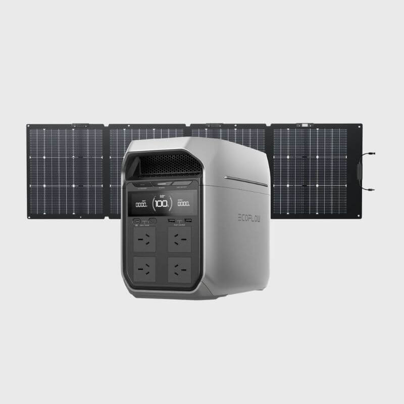 DELTA 3 Plus Solar Generator (PV 220W) SP Bi-facial front view
