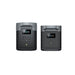 2 EcoFlow DELTA 2 Max extra batteries with digital displays on a white background