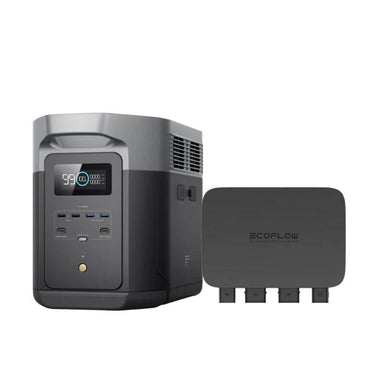 EcoFlow DELTA 2 Max (1900) +800W Alternator Charger front angular view on white background