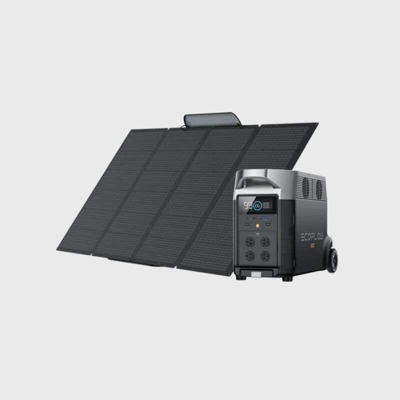EcoFlow DELTA Pro Solar Generator (PV400W) - front view