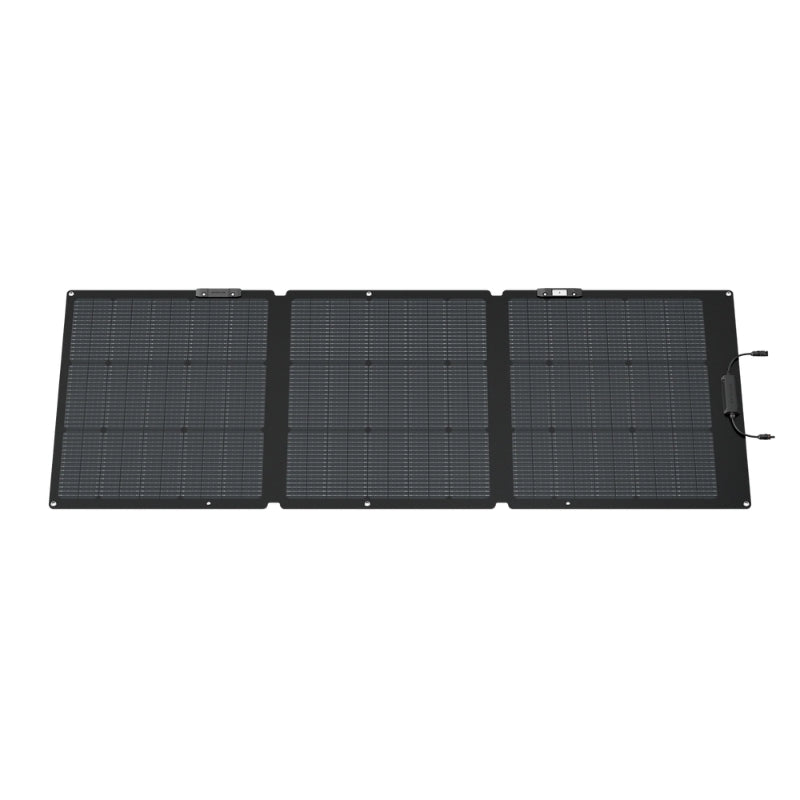 EcoFlow NextGen 160W Portable Solar Panel (Single-Facial) - front view of panel standing on its legs