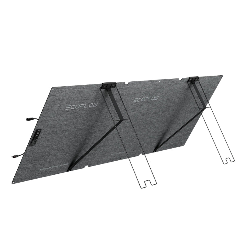 EcoFlow NextGen 160W Portable Solar Panel (Single-Facial) - rear view of erected panel