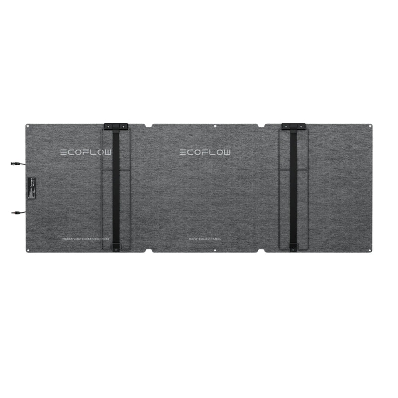 EcoFlow NextGen 160W Portable Solar Panel (Single-Facial) - rear view of panel against white bg