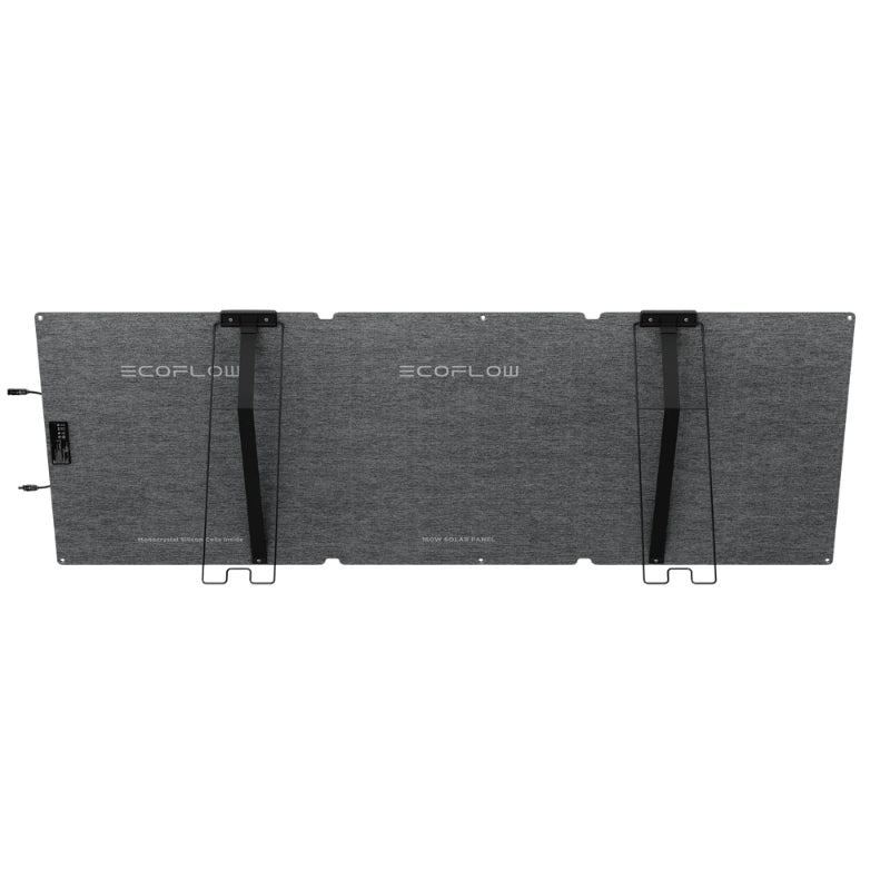 EcoFlow NextGen 160W Portable Solar Panel (Single-Facial) - rear view of panel on a white bg