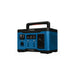 Hyundai 1500w lithium power station's angular view, showing it's handle raised.