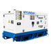Hyundai 16kVA Three Phase Diesel Generator angular view show 3 panel doors, with image on a white background