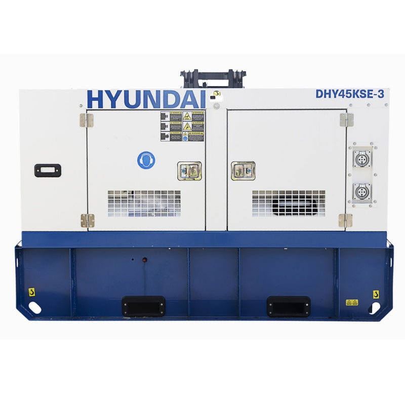 Hyundai 45kVA Three Phase Diesel Generator front view, on a white background.