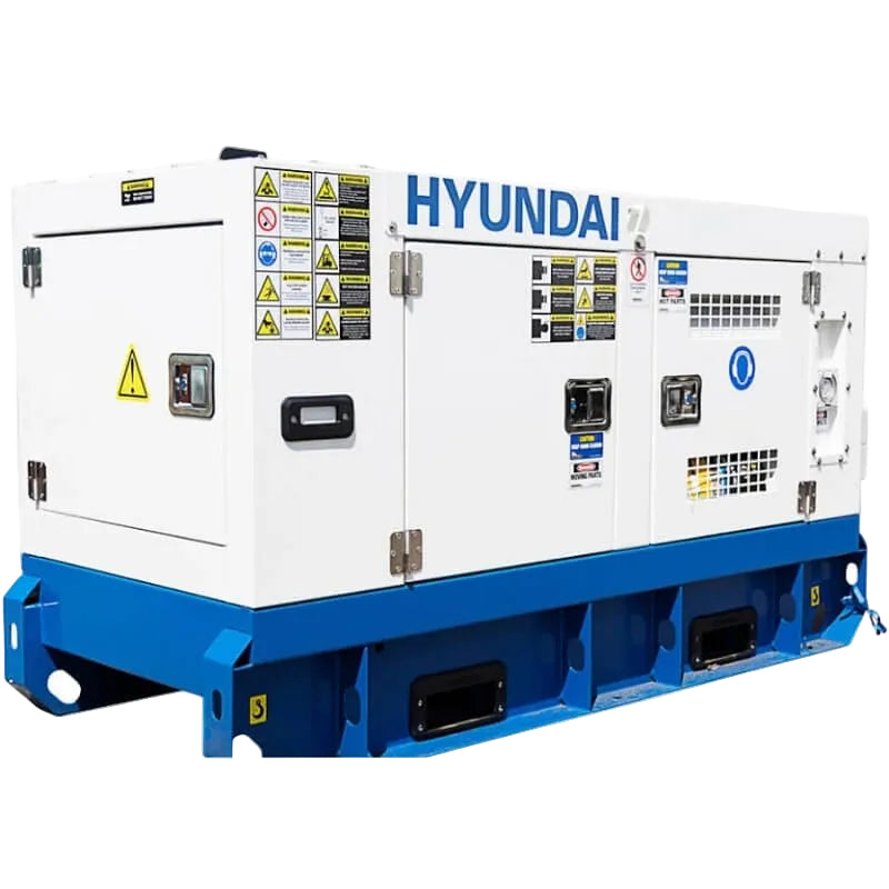 DHY9KSEM-HYUNDAI-11kVA-SINGLE-PHASE-GENERATOR- Side view - on a white background.