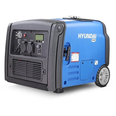 Hyundai 3200W Portable Inverter Generator on a white background.