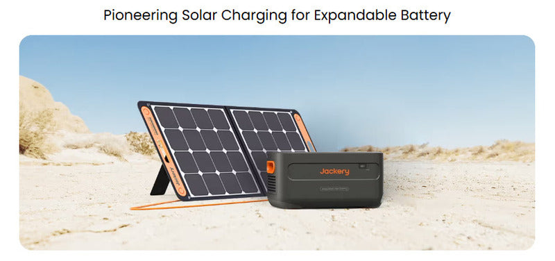 Jackery Battery Pack 2000 Plus- solar charging setup