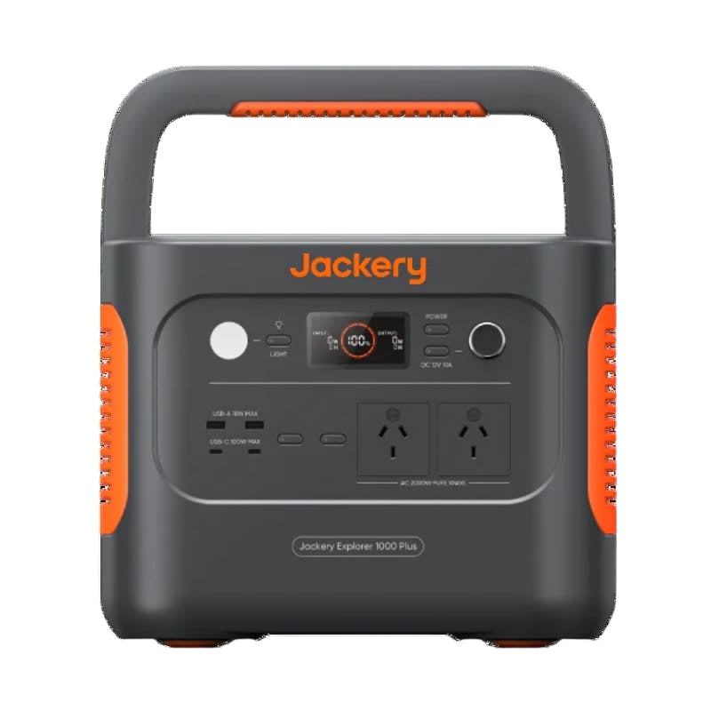 Jackery Explorer 1000 Plus Portable Power Station frontal view on a white background.