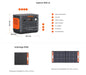 Solar Generator 1000 v2 (Explorer 1000 v2 + SolarSaga 100W x1) - Explorer 1000 dimensions on a white background