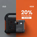 Jackery Solar Generator 1000 v2 (Explorer 1000 v2 + SolarSaga 200W) - features display.