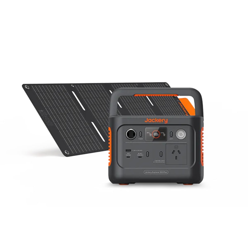Jackery Solar Generator 300 Plus frontal view.