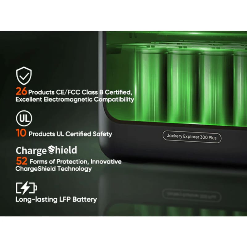 Jackery Solar Generator 300 Plus- features display.