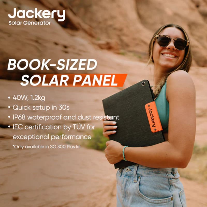 Jackery Solar Generator 300 Plus features  display.