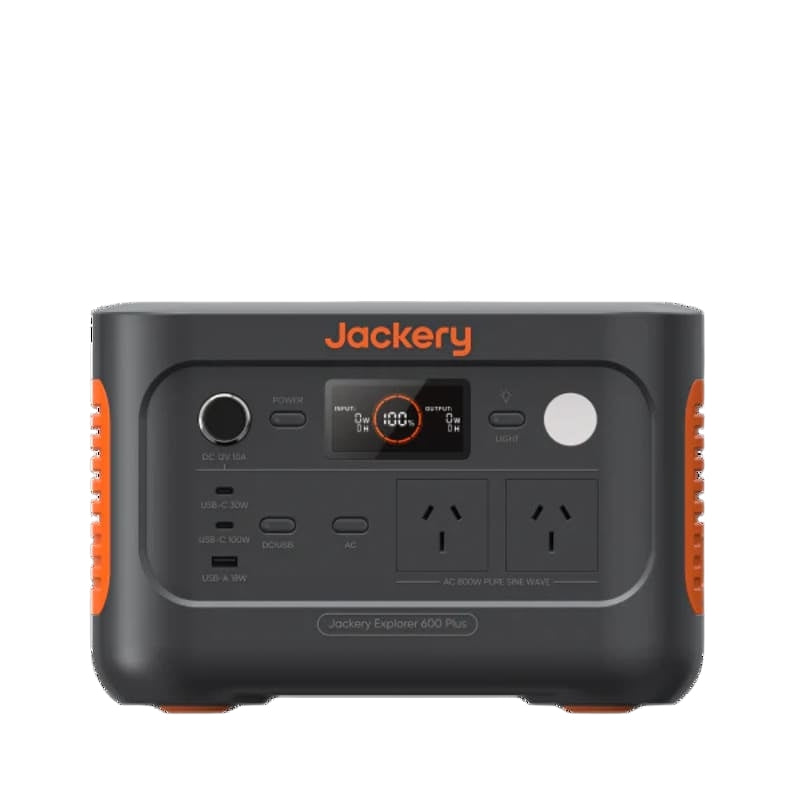 Solar Generator 600 Plus (Explorer 600 Plus + SolarSaga 100W x1) - with handles down