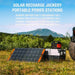 Jackery SolarSaga 100W Solar Panel-setup on the ground.