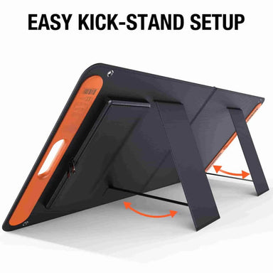 Jackery SolarSaga 100W Solar Panel-kick stand setup