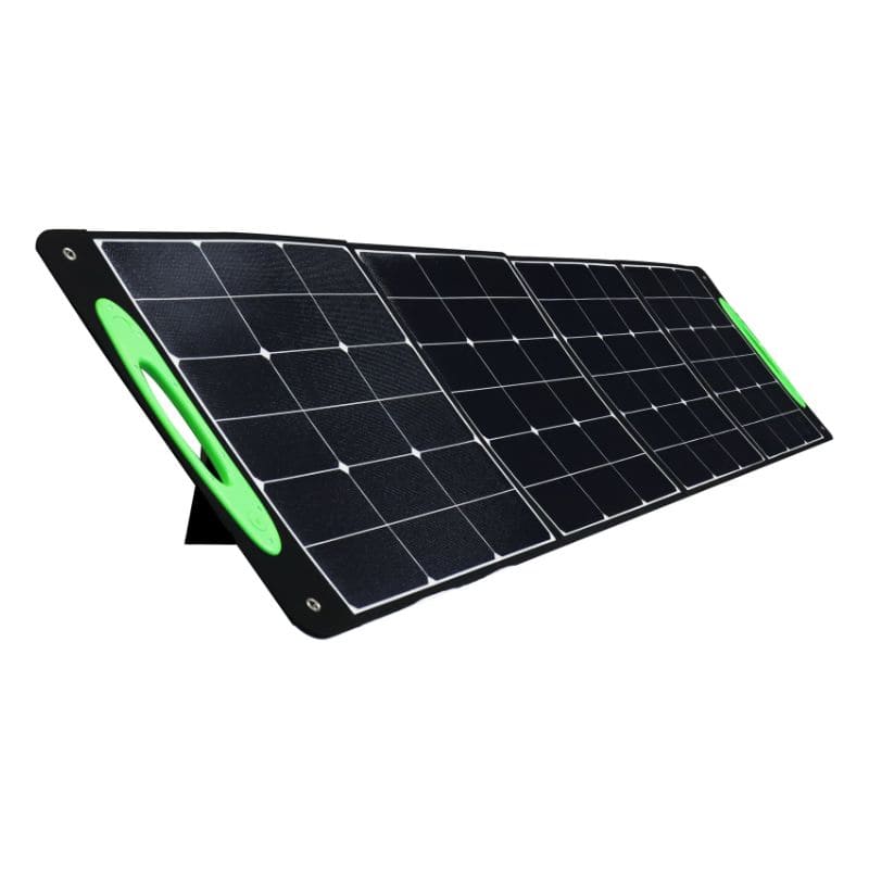 MaxWatt MXPROSP002 200W Monocrystalline Solar Panel placed on a white background