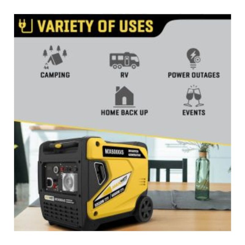 MaxWatt MX6000IS 6000W Pure Sine Digital Inverter Generator