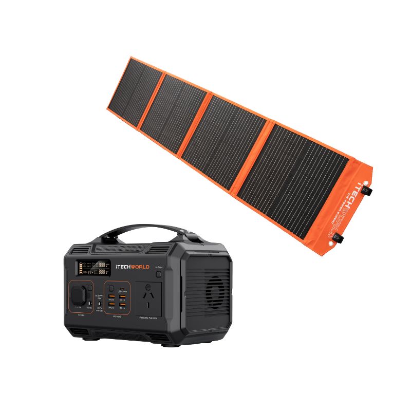 PS300 Portable Lithium Power Station  with 100W Solar panel