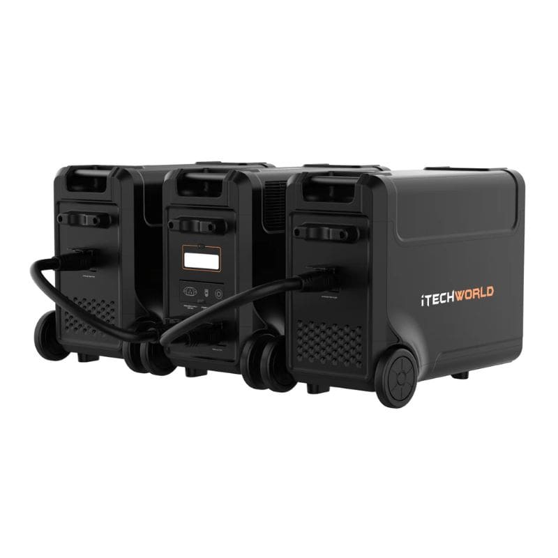 PS3600 Portable Lithium Power Station + 2 X EB3840 Expansion Battery Kit Side View