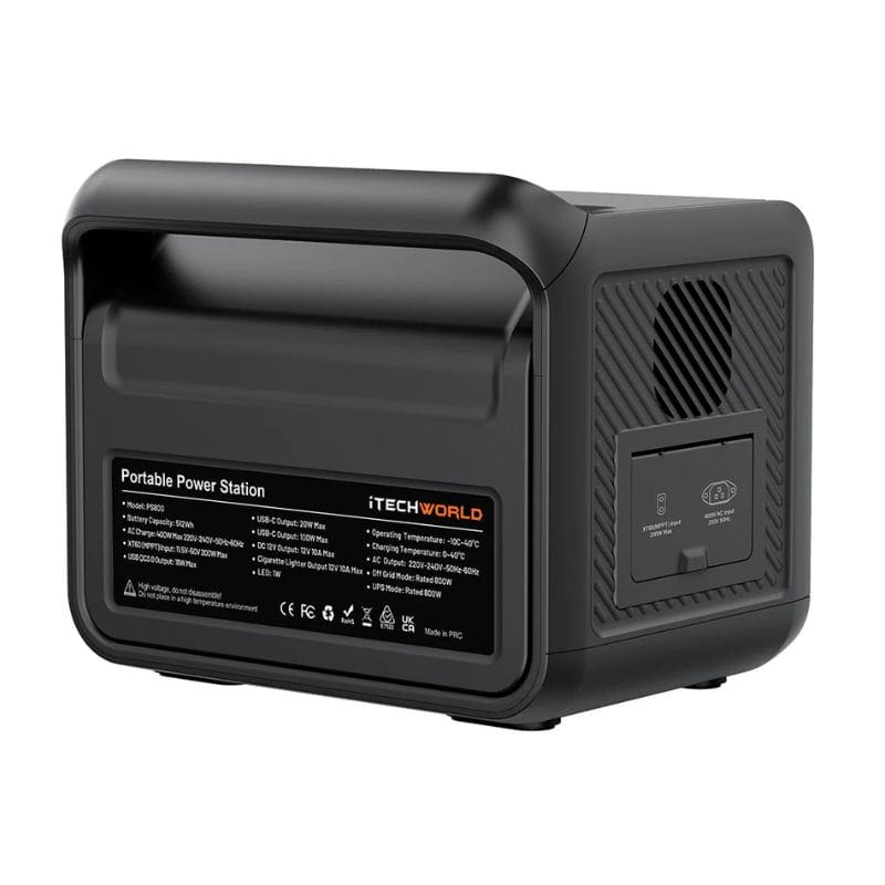 PS800 Portable Power Station Back View