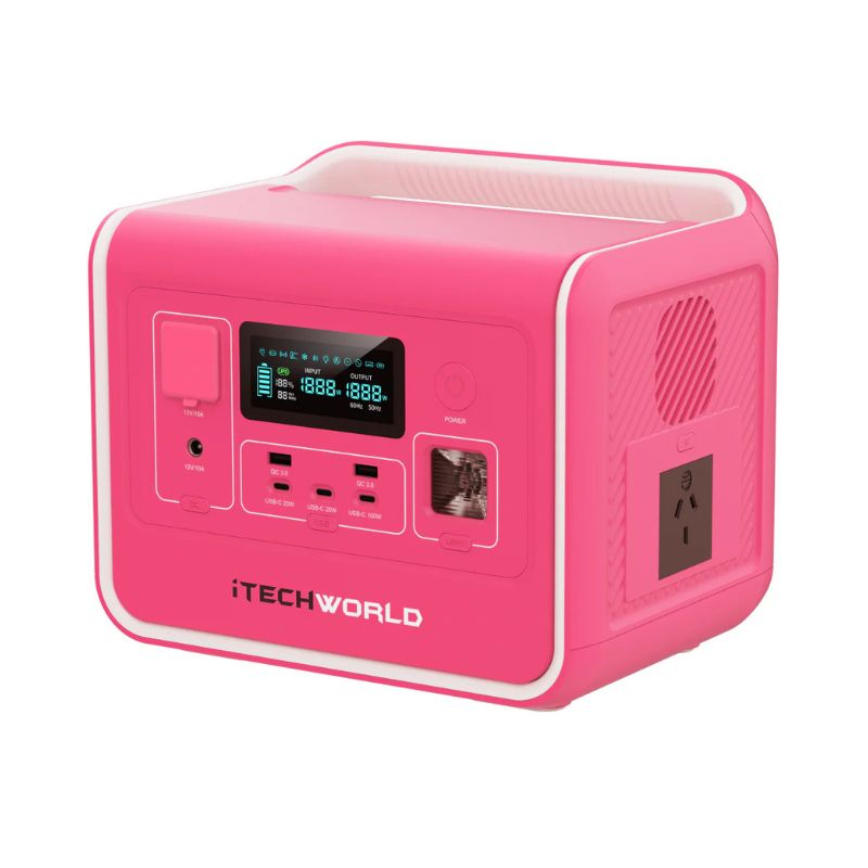 PS800 Portable Power Station Pink Left View