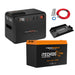 Premium GoFurther Dual Battery System with iTECHDCDC40 Battery Charger and iTECH120X PRO Lithium Battery with Bluetooth - battery kit on a white background.