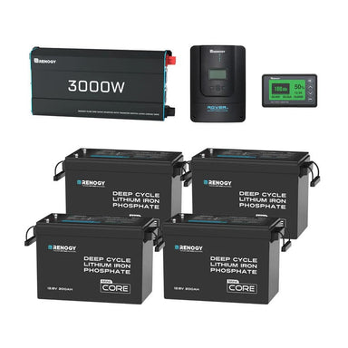 Renogy 10.24kWh Off-Grid Power Kit | 3000W Inverter, 60A MPPT- no panels setup