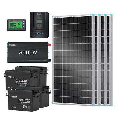 Renogy 10.24kWh Off-Grid Power Kit | 3000W Inverter, 60A MPPT-with panels