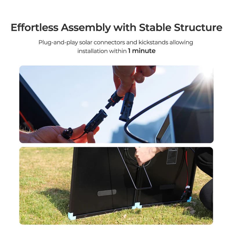 Renogy 100W Portable Solar Panel-easy assembly