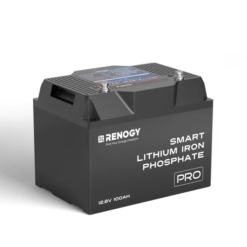 Renogy 12V 200Ah Pro Deep Cycle Lithium Iron Phosphate Battery w/ Bluetooth & Self-Heating-100AH battery