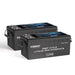 Renogy 12V 300Ah Core Series Deep Cycle Lithium Iron Phosphate Battery w/ Self-Heating-2 batteries on white bg