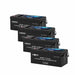 Renogy 12V 300Ah Core Series Deep Cycle Lithium Iron Phosphate Battery w/ Self-Heating- 4 batteries on white bg