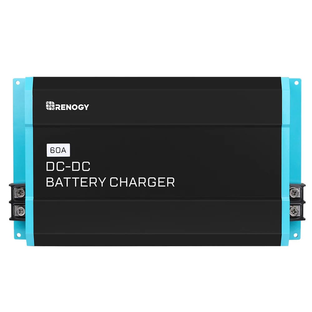 Renogy 12V 60A DC to DC Battery Charger on a white bg