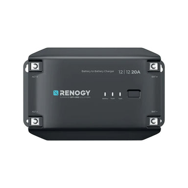 Renogy 12V 20/40A DC to DC Battery Charger on a white background