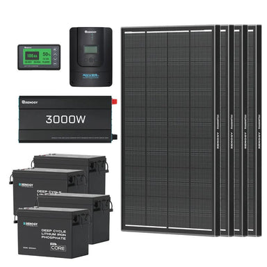 Renogy 15.36kWh Off-Grid Power Kit | 3000W Inverter, 60A MPPT on a white background