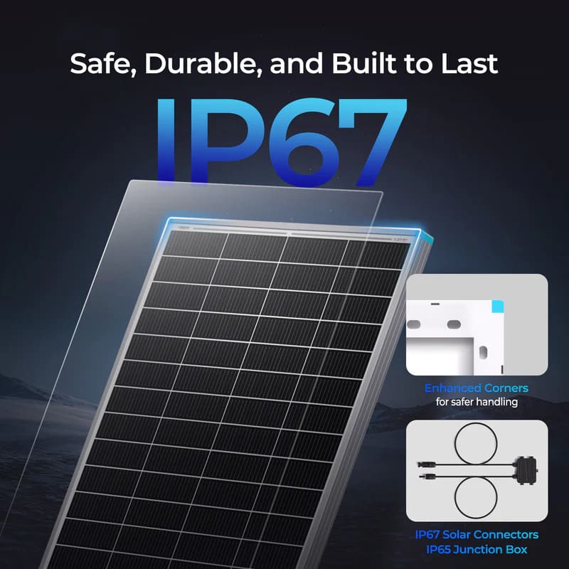 Renogy 16BB N-Type 175 Watt 12V Solar Panel-IP67