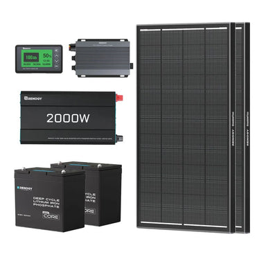 Renogy 2.56kWh Off-Road 4WD Off-Grid Power Kit | 2000W Inverter, 50A DC-DC w/ MPPT, ShadowFlux Panels-complete set