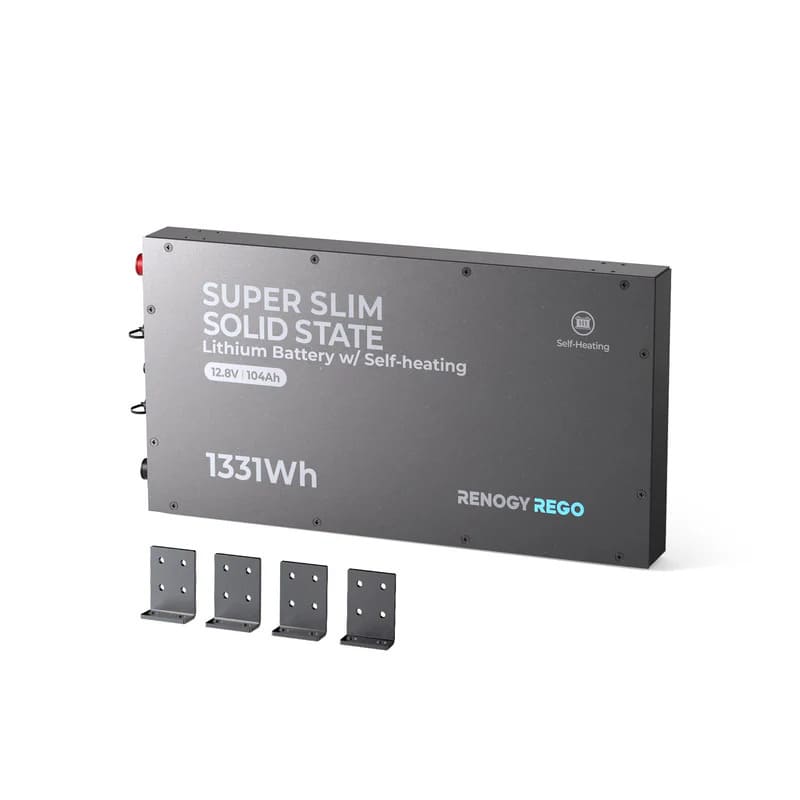 Renogy 2.56kWh Slim 4WD Power Kit | Dual 208Ah Batteries + 2000W Inverter-super slim  solid state