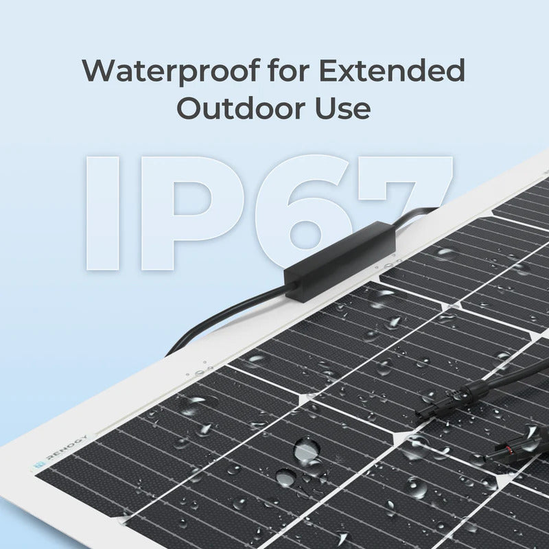 Renogy 200 Watt 12 Volt Flexible and Lightweight Monocrystalline Solar Panel-IP67